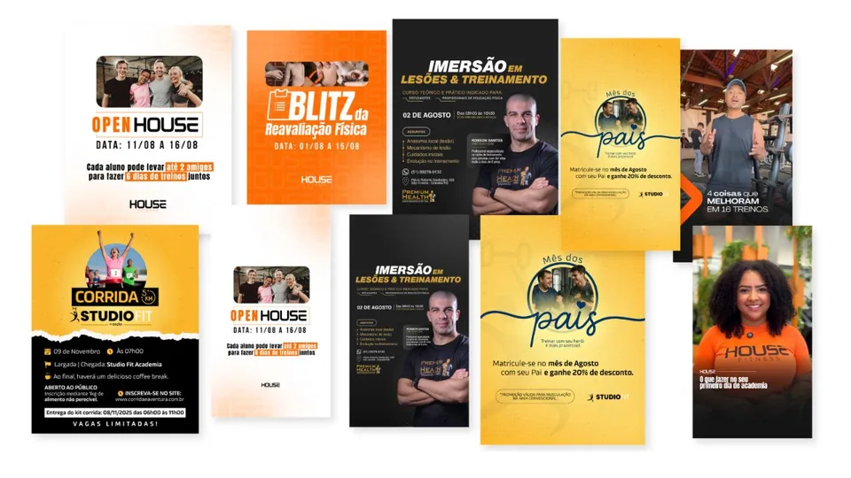 Campaigns, events and content for House Fitness, Premium Health and Studio Fit