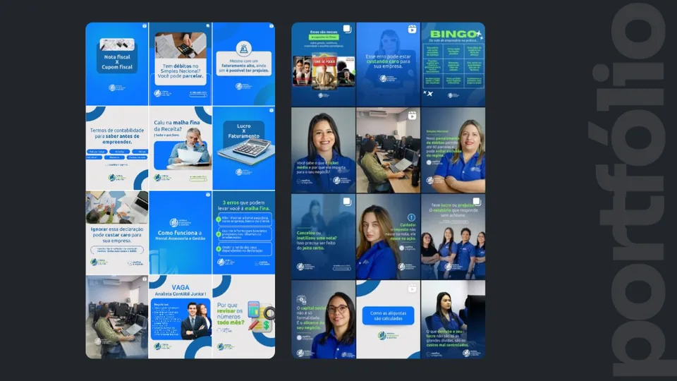 Editorial system and social media content for Nornal Assessoria e Gestão
