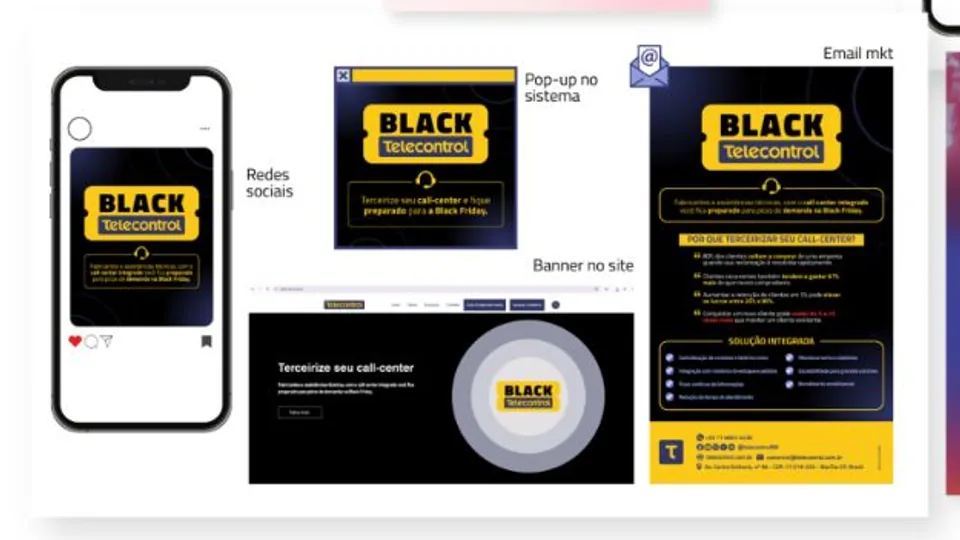 Campanhas e peças multicanal desenvolvidas para a Telecontrol