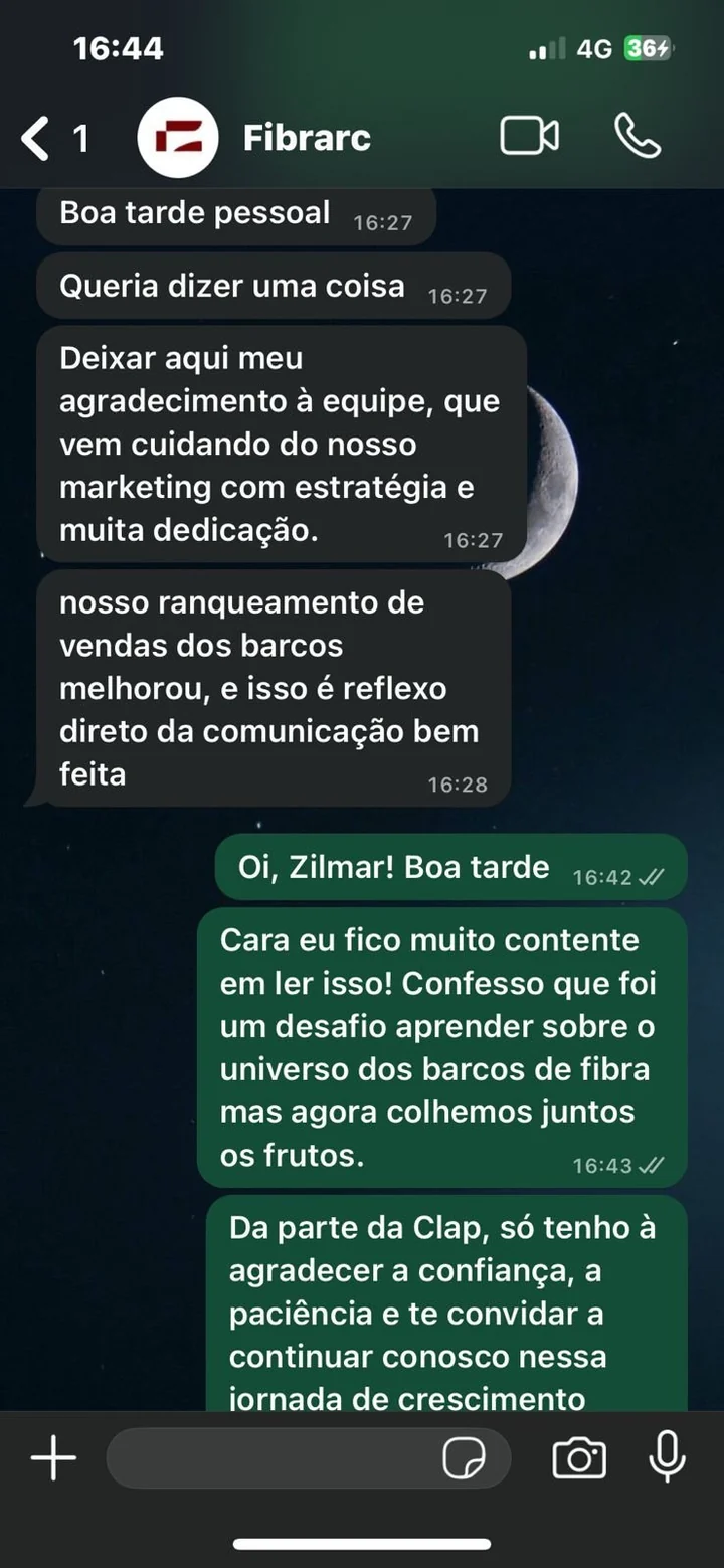 Depoimento de cliente da Fibrarc