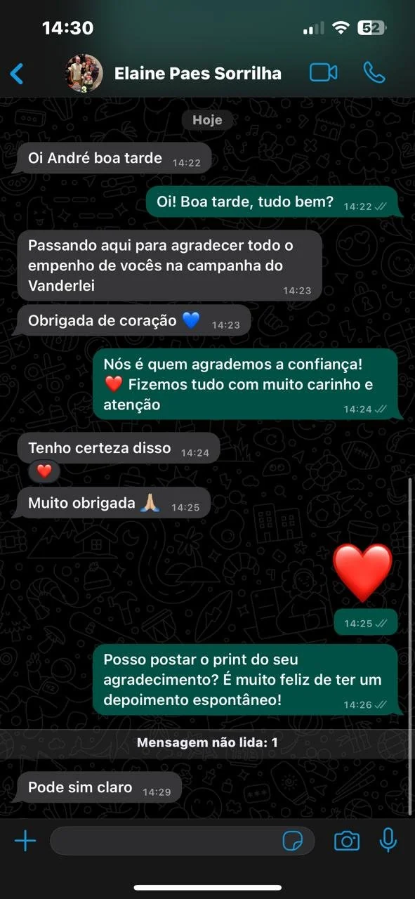 Depoimento de cliente da Nutríssima
